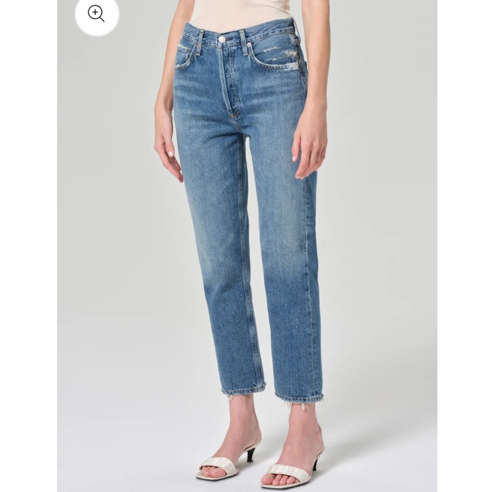 AGOLDE RILEY HIGH RISE STRAIGHT CROP